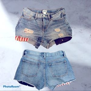Old navy size 12 red white and blue pockets